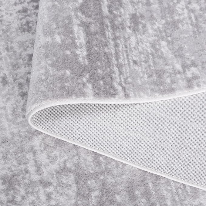 SAFAVIEH Amelia Collection Accent Rug - 4' x 6', Ivory & Stone Grey, Modern Abstract Design, Non-Shedding & Easy Care, Ideal for High Traffic Areas in Living Room, Bedroom, Dining (ALA700E-4)