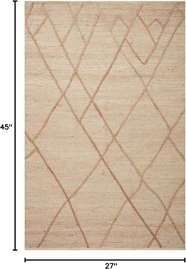 Loloi Bodhi Collection BOD-01 Ivory/Natural 2'-3" x 3'-9" Accent Rug
