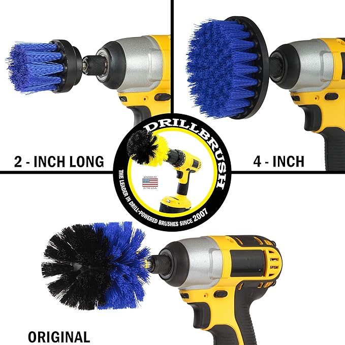 Drill Brush – Drill Brush Attachment – Drill Brush Power Scrubber – Drill Brush Set – Drill Brush Attachment for Cleaning – Drill Brush Kit – Cleaning Drill Brush – Carpet Drill Brush