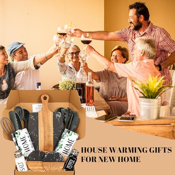 Housewarming Gifts New Home, Unique Housewarming Baskets for New Homeowners, Couples, First Apartment,Closing Gift for Home Buyers Realtors,First House Gift Ideas, New Apartment