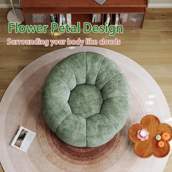 Bean Bag Chairs Large Bean Bag Couch for Adults Stuffed Sofa Chair Comfy Giant Bean Bag Chair with Spacious Design for Reading, Playing or Relaxing, Green