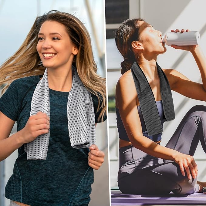 100 Pack Cooling Towel - Microfiber Cold Sports Sweat Rags Neck & Face Breathable Ice Chilly Towel for Gym Yoga Golf Workout Beach Accessories