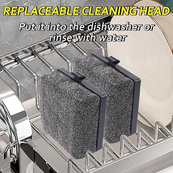 Bristle-Free Replacement Grill Brush Head — Heat-Resistant Snap-On Steam Brush Head, Dishwasher-Safe Replacement for Gas, Charcoal, Ceramic & Infrared Grills