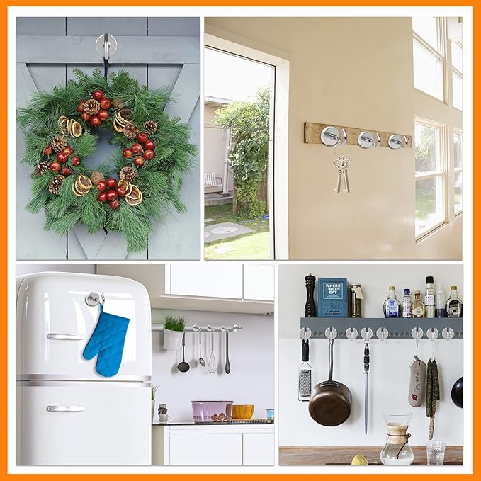 MIKEDE Strong Magnetic Hooks Cruise Essentials Heavy Duty for Hanging, 30Lb+ Neodymium Magnets with Hooks for Refrigerator, Magnetic Hanger for Kitchen, Home, Workplace-15Pcs