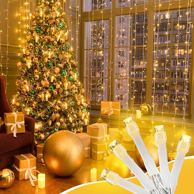 33FT Warm White String Lights โ 100 LED Waterproof Fairy Lights on Clear Wire, Indoor Outdoor Christmas Wedding Patio Bedroom Party Decorations (33FT, Warm White)
