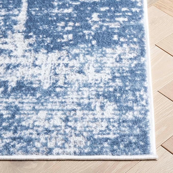 SAFAVIEH Area Rug 8x10 - Amelia Collection - Large - Ivory & Steel Blue, Modern Design, Non-Shedding & Easy Cleaning, Ideal for Living Room, Bedroom, Office, Dining Space (ALA700D)