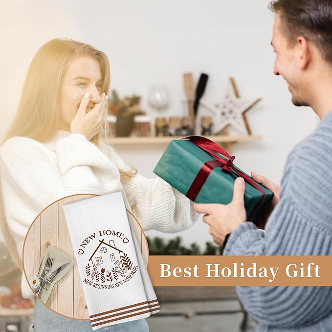 New Home Gifts Kitchen Towels, House Warming Gifts New Home Decorative Hand Towels for Bathroom Kitchen, Housewarming Gift Dish Tea Towels Drying Cloth, 16x24 Inch