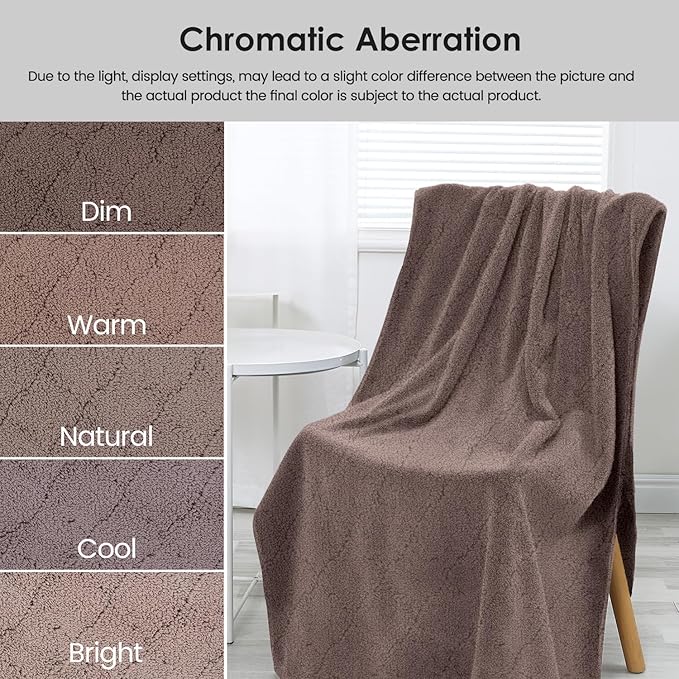 Microfiber Bath Towels, Oversized, Ultra Soft, Super Absorbent and Fast Drying, No Fading Large Bathroom Towel Set for Sport, Travel, Fitness (Coral Fleece - Chocolate, 30 in x 60 in)