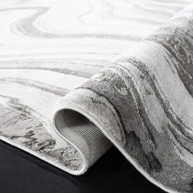 SAFAVIEH Craft Collection X-Large Area Rug - 12' x 15', Grey & Silver, Modern Abstract Design, Non-Shedding & Easy Care, Ideal for High Traffic Areas in Living Room, Bedroom (CFT819G)
