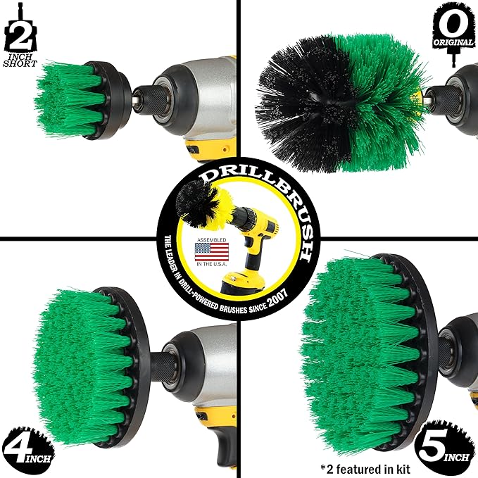 Kitchen Cleaning Supplies - Household Kitchen Cleaners - Drill Brush Kitchen Accessories - Oven Cleaning Tool - Stove Burners Cleaning Kit - Cast Iron Cleaning Kit - Home Cooktop Cleaning Brushes Kit