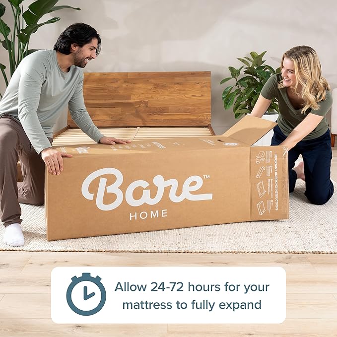 Bare Home Split King Mattress - Medium Firm - Extra Thick Visco Elastic Memory Foam - CertiPUR-US Certified - Support & Pressure Relief - Minimal Motion Transfer - 100 Night Trial