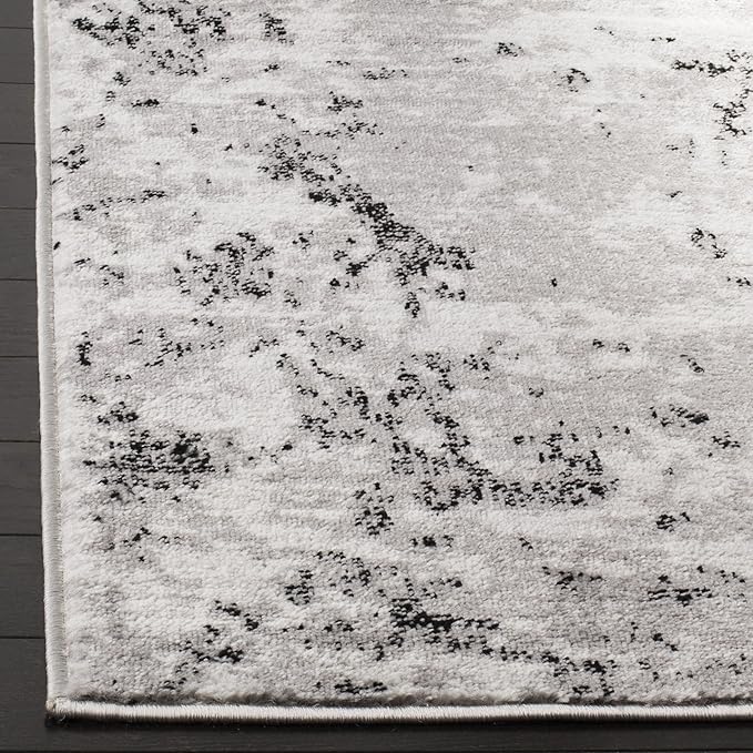 SAFAVIEH Skyler Collection 2' x 16' Grey/Ivory SKY186K Modern Abstract Non-Shedding Living Room Dining Entryway Foyer Hallway Runner Rug