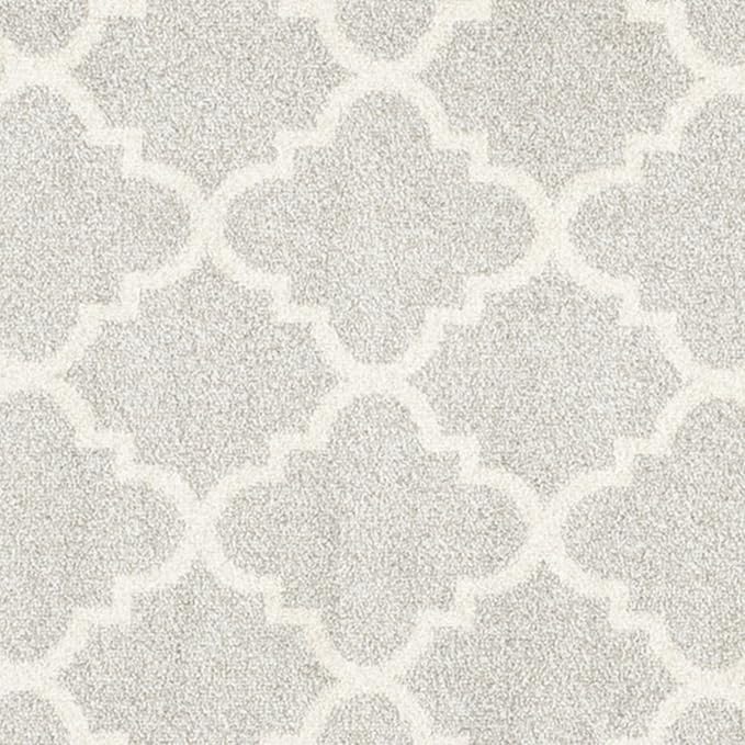 SAFAVIEH Amherst Collection 5' Round Light Grey/Beige AMT422B Moroccan Trellis Non-Shedding Dining Room Entryway Foyer Living Room Bedroom Area Rug