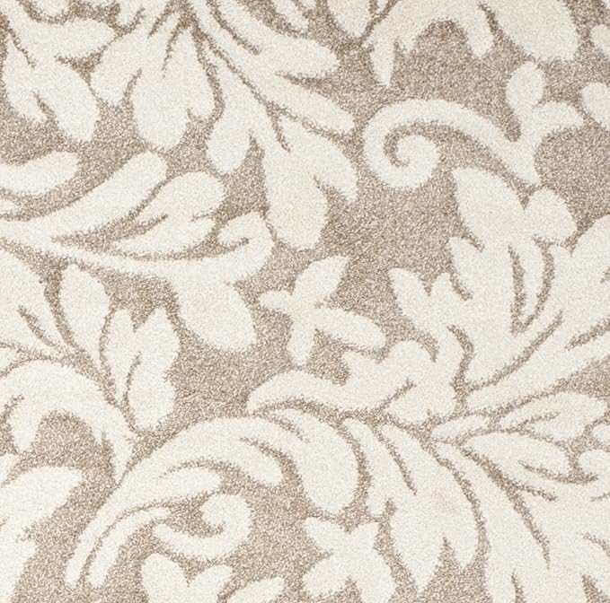 SAFAVIEH Amherst Collection Area Rug - 9' x 12', Wheat & Beige, Floral Design, Non-Shedding & Easy Care, Ideal for High Traffic Areas in Living Room, Bedroom (AMT425S)
