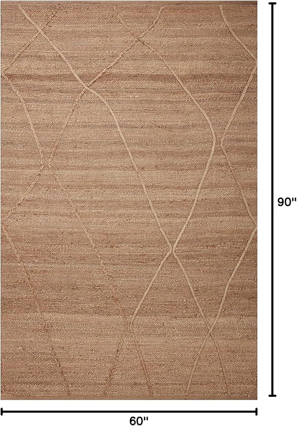 Loloi Bodhi Collection BOD-05 Natural/Natural 5'-0" x 7'-6" Area Rug