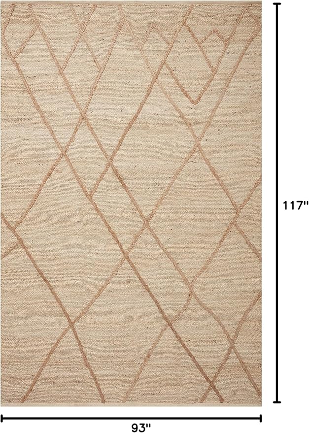 Loloi Bodhi Collection BOD-01 Ivory/Natural 7'-9" x 9'-9" Area Rug