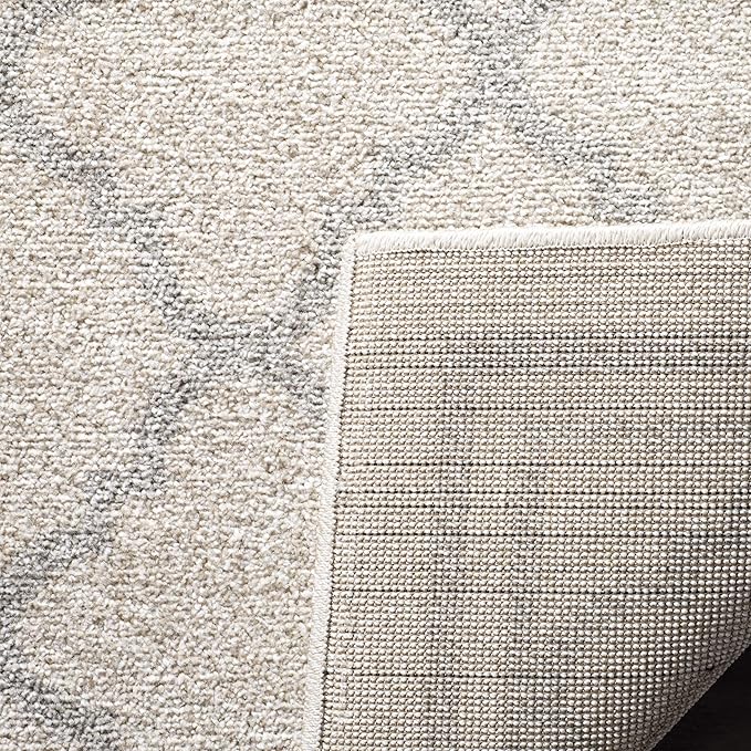SAFAVIEH Amherst Collection Accent Rug - 3' x 5', Beige & Light Grey, Moroccan Trellis Design, Non-Shedding & Easy Care, Ideal for High Traffic Areas in Entryway, Living Room, Bedroom (AMT422E)