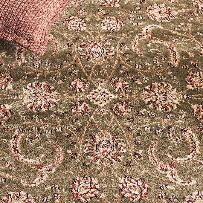 SAFAVIEH Lyndhurst Collection Runner Rug - 2'3" x 20', Sage & Ivory, Traditional Oriental Design, Non-Shedding & Easy Care, Ideal for High Traffic Areas in Living Room, Bedroom (LNH219B)