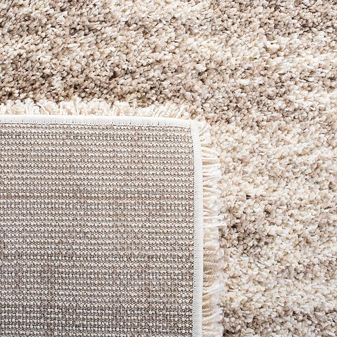 SAFAVIEH Hudson Shag Collection Runner Rug - 2'3" x 8', Ivory & Beige, Modern Design, Non-Shedding & Easy Care, 2-inch Thick Ideal for High Traffic Areas in Living Room, Bedroom (SGH206B)