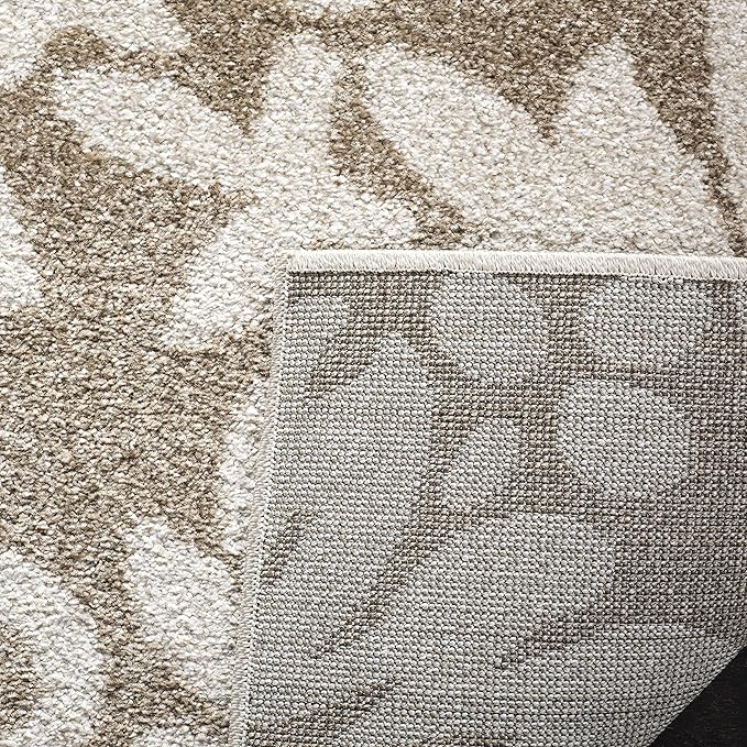 SAFAVIEH Amherst Collection Area Rug - 10' x 14', Wheat & Beige, Floral Design, Non-Shedding & Easy Care, Ideal for High Traffic Areas in Living Room, Bedroom (AMT425S)