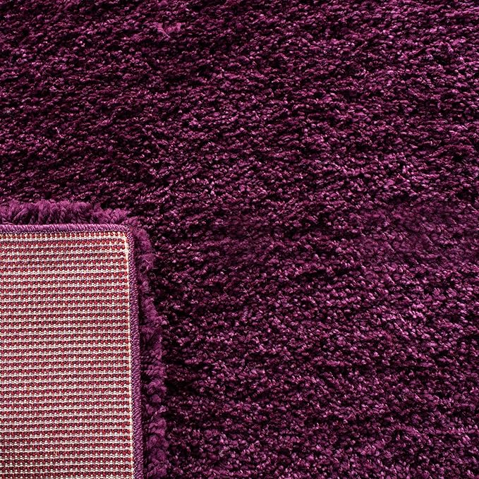 SAFAVIEH Santa Monica Shag Collection 9' x 12' Purple SGN725 Solid Non-Shedding Living Room Bedroom Dining Room Entryway Plush 2-inch Thick Area Rug
