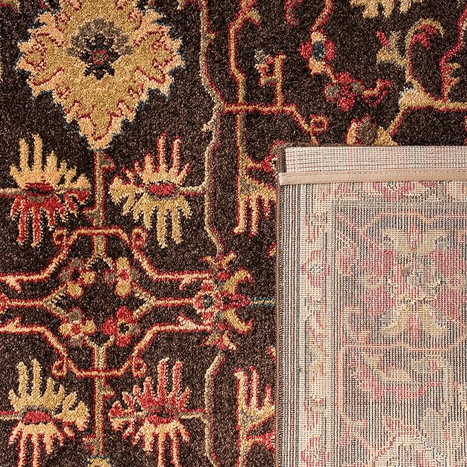 SAFAVIEH Mahal Collection Accent Rug - 3' x 5', Brown & Beige, Traditional Oriental Design, Non-Shedding & Easy Care, Ideal for High Traffic Areas in Entryway, Living Room, Bedroom (MAH693T)