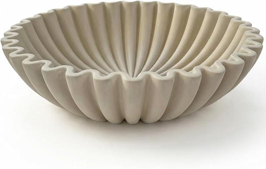 OAKOA Concrete Decorative Bowl organic modern home decor centerpiece for living room and kitchen styling