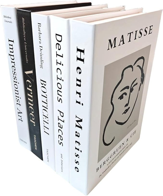 Faux Books for Decoration 5PCS aesthetic minimalist shelf desk decor stack decorative book display for living room