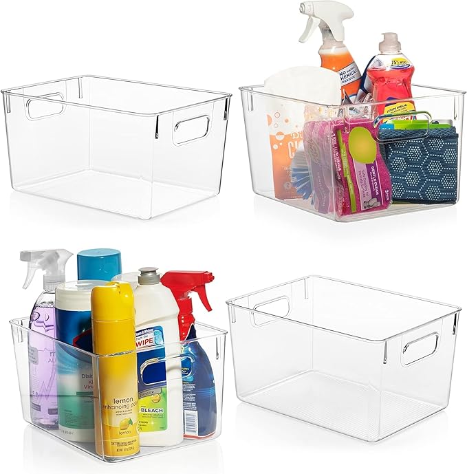 ClearSpace clear plastic storage bins — pantry and kitchen cabinet organizers for a calm, clutter-free kitchen