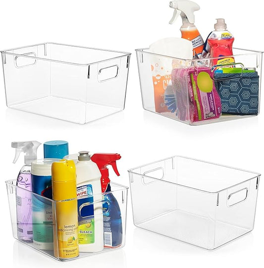 ClearSpace clear plastic storage bins — pantry and kitchen cabinet organizers for a calm, clutter-free kitchen