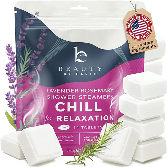 Aromatherapy shower steamers with lavender oil for stress relief and spa-like shower ritual at home