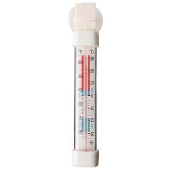 Taylor 3509 TruTemp Series Refrigerator / Freezer Analog Tube Thermometer with Safety Zones
