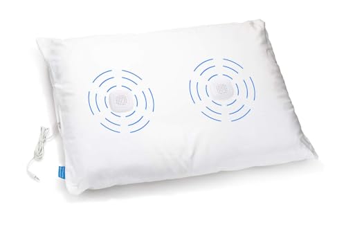 Sound Oasis Amplified Pillow Speakers - 2 Ultra-Thin Under Pillow Hi-Fi Stereo Speakers with Volume Control, Private Sleep Audio for Music, White Noise, Relaxation & Tinnitus Maski
