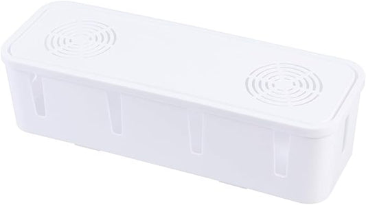 Angoily Plug Socket Safety Box Wire Organizer Cable Management Box Cord Storage Holder for Home Office Desk 10.43 X 3.74 X 2.75 Inches