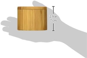 Estilo Premium Bamboo Salt and Pepper Bowls, Wooden Spice Containers with Magnetic Swivel Lids, Perfect for Salt, Spice, Sugar, Pepper Brown