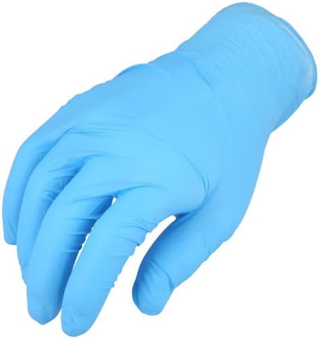 PackagingSuppliesByMail PSBM Nitrile Gloves, Latex-Free Disposable Gloves, Powder Free, Blue, 5 Mil Thick, Size Small