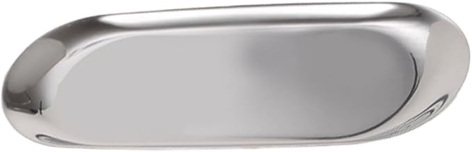 Luxshiny Storage Tray Minimalist Nordic Style Jewelry Organizer Plate for Home Bedroom Silver Design for Earrings Accessories Display