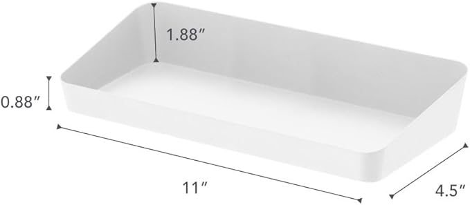 Yamazaki Home Tower Space Saving Vanity Tray - 5.25" X 11.75" - Steel