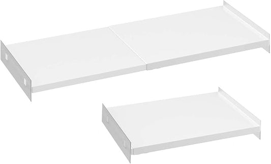 Expandable Closet Shelves, Adjustable Metal Closet Organizers and Storage Shelves for Wardrobe, Kitchen Pantry, Shoe Rack, (2 Pack,W11.81 x L: 17 "to 31")