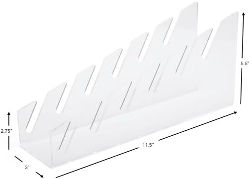 Acrylic Hat Stand & Holder - Cap Rack for Baseball Caps - 6 Hat Storage with Raised Stadium-Style Display for Closet Organization