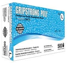 GripStrong Poly Foodservice Grade Polyethylene Gloves, Large (500/Box)