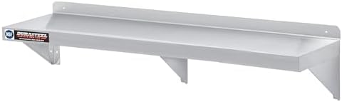 DuraSteel Stainless Steel Shelf - 60 Inch Wide x 12 Deep Commercial NSF Mounted Metal Wall Shelf Pantry Organizer Garage Storage Shelves - Rack Shelving Restaurant Kitchen Units Laundry Utility Room