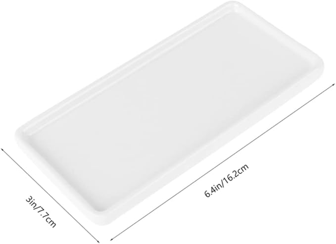 Zerodeko 3Pcs Ceramic Storage Tray Rectangle Household Accessory for Bathroom Counter Stylish Sundries Organizer with Nordic Design and