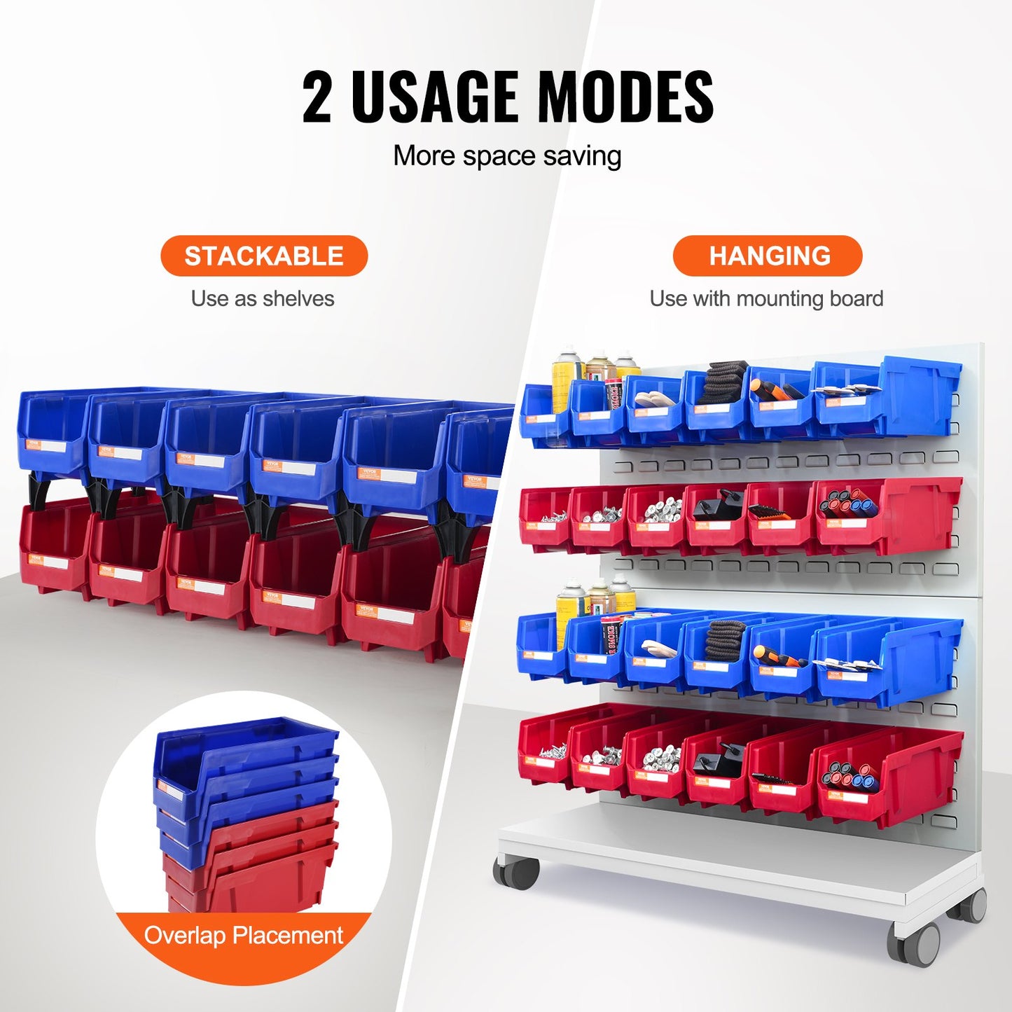 Red, 12-Pack, Heavy Duty Stacking Containers For Closet, Kitchen, Office, Or Pantry Organization - Image 8