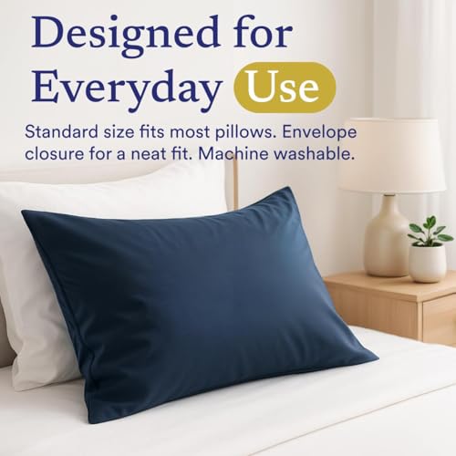 100% CleanBamboo Lyocell Cooling Pillowcase Set of 2, Cloud White - Image 7