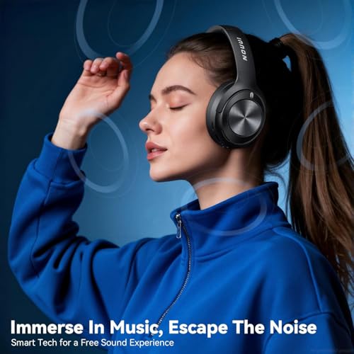 Hybrid Active Noise Cancelling Headphones, Bluetooth Headphones with Hi-Res Audio, 70H Playtime Over Ear Headphones with Fast Charge, ANC Wireless Headphones with Comfort Earcup fo - Image 5