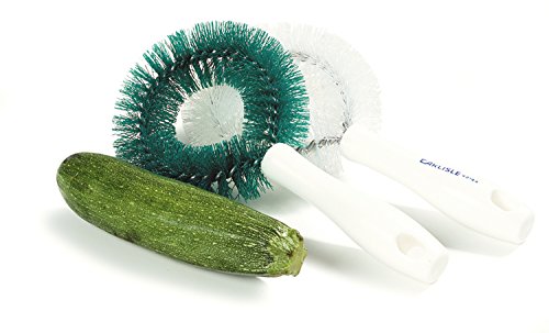 SPARTA 4016402 Plastic Curved Brush, Vegetable Brush With Stiff Bristles For Commercial Kitchens, 8.75 Inches, White