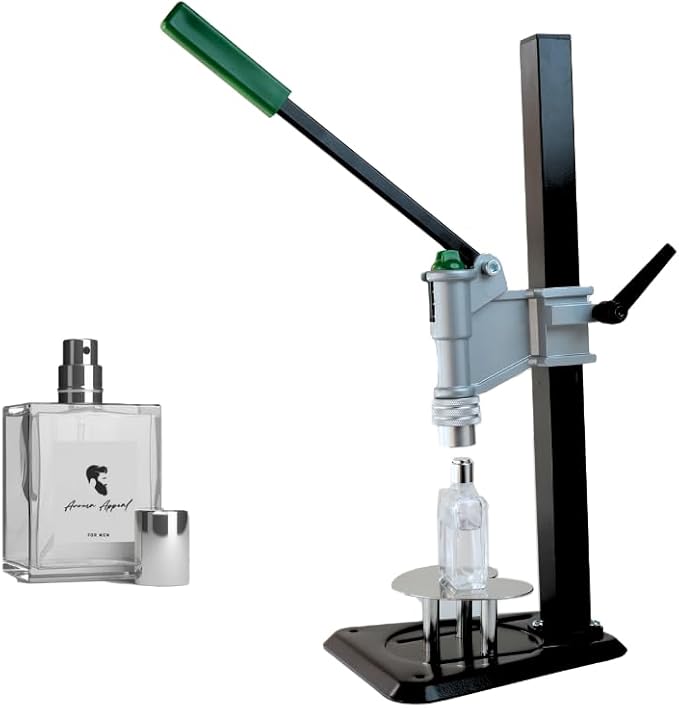 Manual Short Base Desktop Perfume Bottle Cap Sealer, 13-20mm Cap Diameter, Hand Operated Closure Tool (20mm)