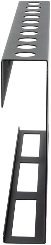 Universal Brush & Trigger Bottle Holder – Wall-Mount Organizer Holds 10 Brushes & 6 Spray Bottles – Black Powder-Coated Metal Rack for Garage, Auto Detailing Shop & Car Care Storage