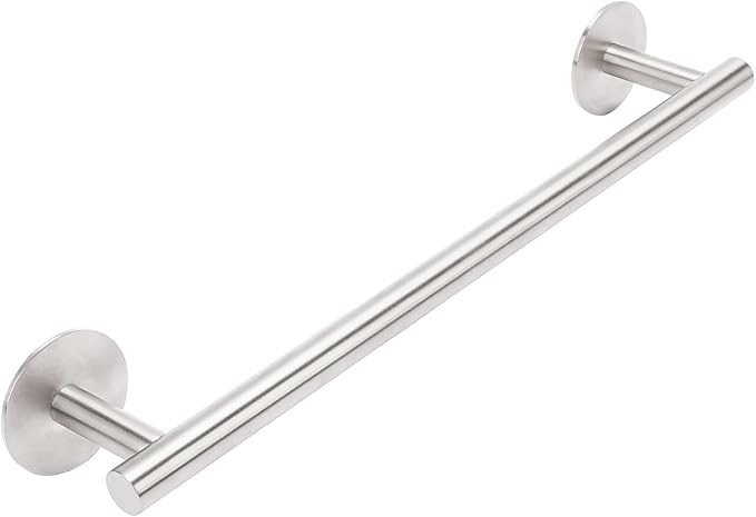 Self Adhesive Towel Bar,No Drilling Stainless Steel Towel Rack,AcGlbauric 16 Inch Brushed Nickel Towel Holder for Wall Mounted,Multi-Purpose Stick on Holder for Bathroom and Kitchen